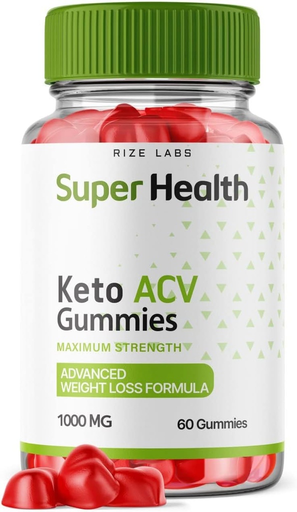 rize laboratorier - Super Health Keto ACV Gummies - Avanceret vægttab Formel for Belly Fat, Apple Cider Vincipes Superhealth Gummies Supplement (60 Gummies)