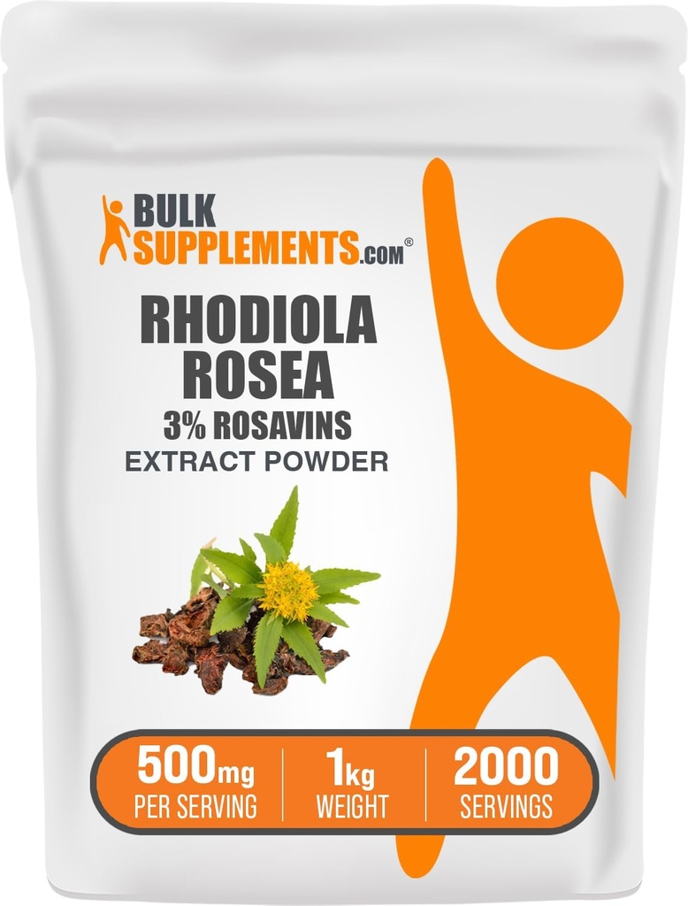 Bulkadditions.com Rhodiola Rosea Extract - 3% Rosavin, Rhodiola Extract - Rhodiola Root Extract, Rhodiola Supplement - Vegan & Gluten Free, 500mg per Serving, 5kg (11 lbs) (Pack of 5)