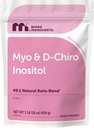 Micro Ingredients Myo-Inositol & D- Chiro Inositol Powder, 1lb (221 Servere) Note 124; 40: 1 Ideel Ratio Inositol Supplement for kvinder