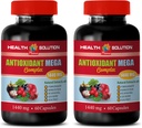 antioxidant kompleks supplement - ANTIOXIDANT MEGA COMPLEX 1440 MG - Mangosteen ekstrakt, antioxidant kosttilskud, tranebær granatæble mangosteen, detox og rense 2 Flasker 120 Kapsler