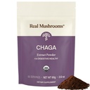 Ægte svampe Chaga Mushroom Powder - Økologisk Chaga Uddrag fra Fruiting Body - for Daglig Wellness & Energy Support - Vegan, Non- GMO, 60 Servering Mushroom Supplement