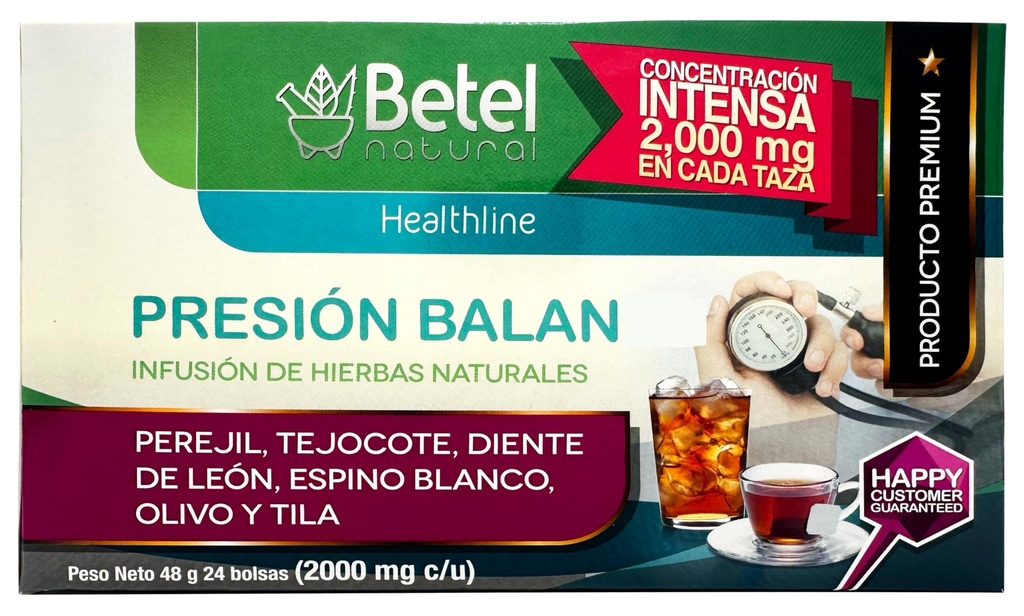 PresionBalan te af Betel Natural - Sund støtte til tryk - 24 Tea Tasker