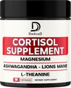 9in1 Cortisol Supplement - Ashwagandha og Magnesium Glycinat og Chelate - Brain Health & Resiful Night & Mood Balance - 90 Kapsler Supply 45 dage