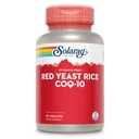SOLARAY Red Yeast Rice Plus CoQ- 10 & No- Flush Niacin Vitamin B-3, Sund Hjerte & Kardiovaskulær Support, Non- bestrålet & Citrinin Gratis, 60 dages penge tilbage garanti, 90 Servering, 90 VegCaps