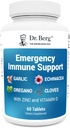 Dr. Berg Emergency immunsupport w / Echinacea - Potent Blend of Herbal Extracts (Advarsel: Stærke Herbal lugte) - Immunsupporttillæg indeholder 2.000 IE vitamin D & 10mg zink - 60 tabletter