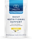 Equilife Daily Nutritional Support, All- in- One Multivitamin Meal Erstatning, Pure Vanilla Flavor, 15G Plant Protein, Understøtter Samlet Wellness herunder energi, fordøjelse, & Hud, 14 Serveringer