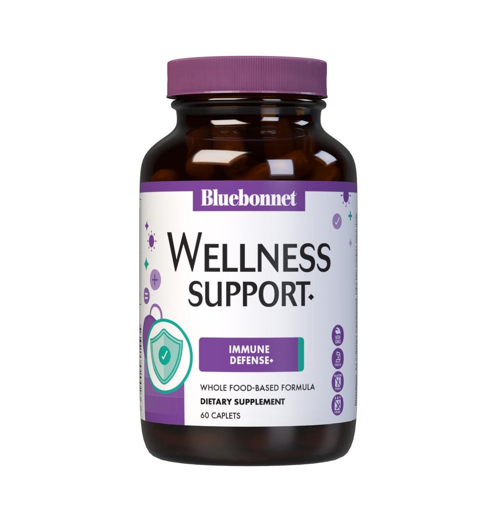 Bluebonnet Nutrition Målrettet valg Wellness Support, Immunforsvar Hele Food- Based Formel, Sæsonstøtte, Soy- Free, Gluten- Free, Kosher, Non- GMO, Dairy- Free, Vegetar, 60 Caplets, 30 Servering