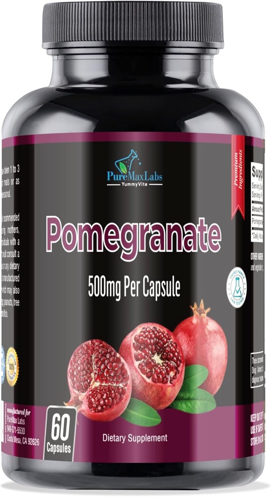 Granatæbler - 500 mg, antioxidant superfood - 60 kapsler