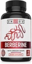 Zhou Berberine med Oregon Grape - Berberine supplement til kvinder og mænd, Gut sundhed, metaboliske funktion, Berberine 1000mg Per kapsel - 60 vegetariske kapsler (pakke med 1)