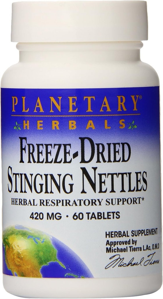 Planetariske Herbals Fryse Tørret Stingre Nettles Tablets, 60 Greve