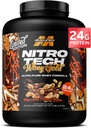 MuscleTech Whey Protein Powder (Chocolate Peanut Butter, 5LB) - Nitro- Tech Whey Protein Isolate Smoothie Mix for Lean Muscle & Fast Recovery - 24g af Whey Gold Protein for kvinder & mænd - Gluten- Free