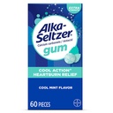 Alka- Seltzer Cool Action Heartburn Relief Gum, Extra Strength Antacida Gum, Syre fordøjelsesbesvær og Opsat Mave Relief, Ingen Chalky Taste, Cool Mint Flavor, 60 Greve