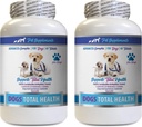 PET SUPPLEMENTER & NUTRITION LLC Hunde Dental Hygiene - Hunde Total Health Control - Immunstøtte - Hårtæl Oral Eye Health Formel - Oral Calcium til hunde - 2 flasker (120 Treatles)