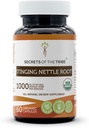 Secrets of the Tribe Stinging Nettle Root 60 Kapsler, Lavet med Vegetabilske Kapsler og USDA Organic Stinging Nettle Urtica Dioica Respiratorisk og urinvejssystem Sundhed (60 Kapsler)