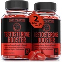 Atlantis Nutrition Testosteron Booster Gummies For Mænd - Forbedrer styrke & Stamina - Optimerer ydeevne & Male Enhancement - Made With Tribulus, Horny Geat Weed, Maca Root Medical 124; 2-Pack (120 Gummies)