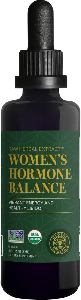 Global Healing Center - Kvinder Hormone Balance Kvinde Fuzion Organic Liquid Supplement Drops - Superior Vitality, Sund Libido, Natural Sensual Response, Support Mood & Promote Metabolisme Wellness