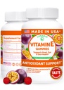 Lunakai USA Made Vitamin E Gummies 400IE med C-vitamin - lækker, Vegan, Non- GMO supplement til daglig hud & øje support, 60ct