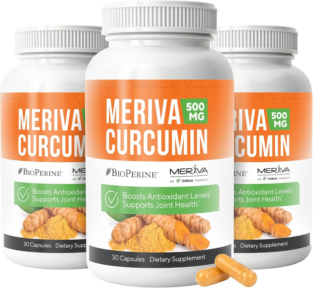 NERVE RENEW Meriva Curcumin med sort peber og bioperine - Antioxidant Boost Nerve Support Supplement - 3 Pack