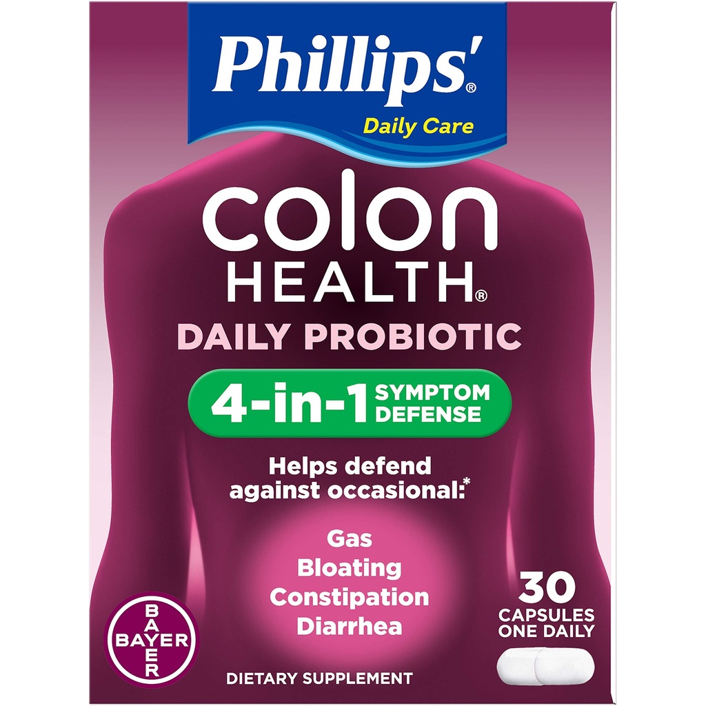 Phillips' Colon Health Probiotic Supplement - 30 Capsules, Pack of 6