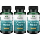 Swanson L- Citrullin Malat - Aminosyretilskud til fremme af energiproduktion og sund blodcirkulation - Naturlig formel støtte Samlet wellness - (60 kapsler, 750mg hver) (3 Pack)