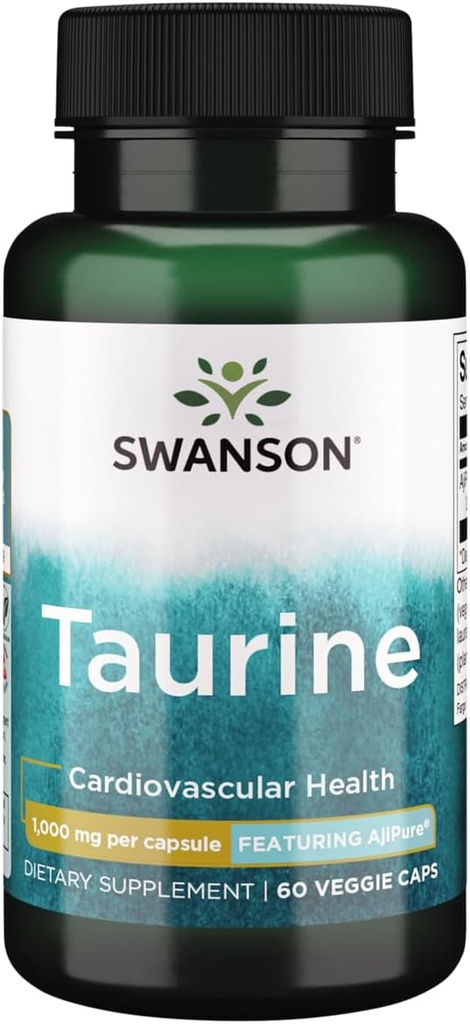Swanson AjiPure Amino Acid Taurine 1000 Milligram 60 Veg kapsler