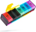 Ekstra Stor Pill Organizer 2 gange om dagen, Big Weekly Pill Box Organizer, Kæmpe 7 dag, AM PM Pill Case, Giant Daily Pill Container med 14 Segment for All Meds (Double- Sidet)