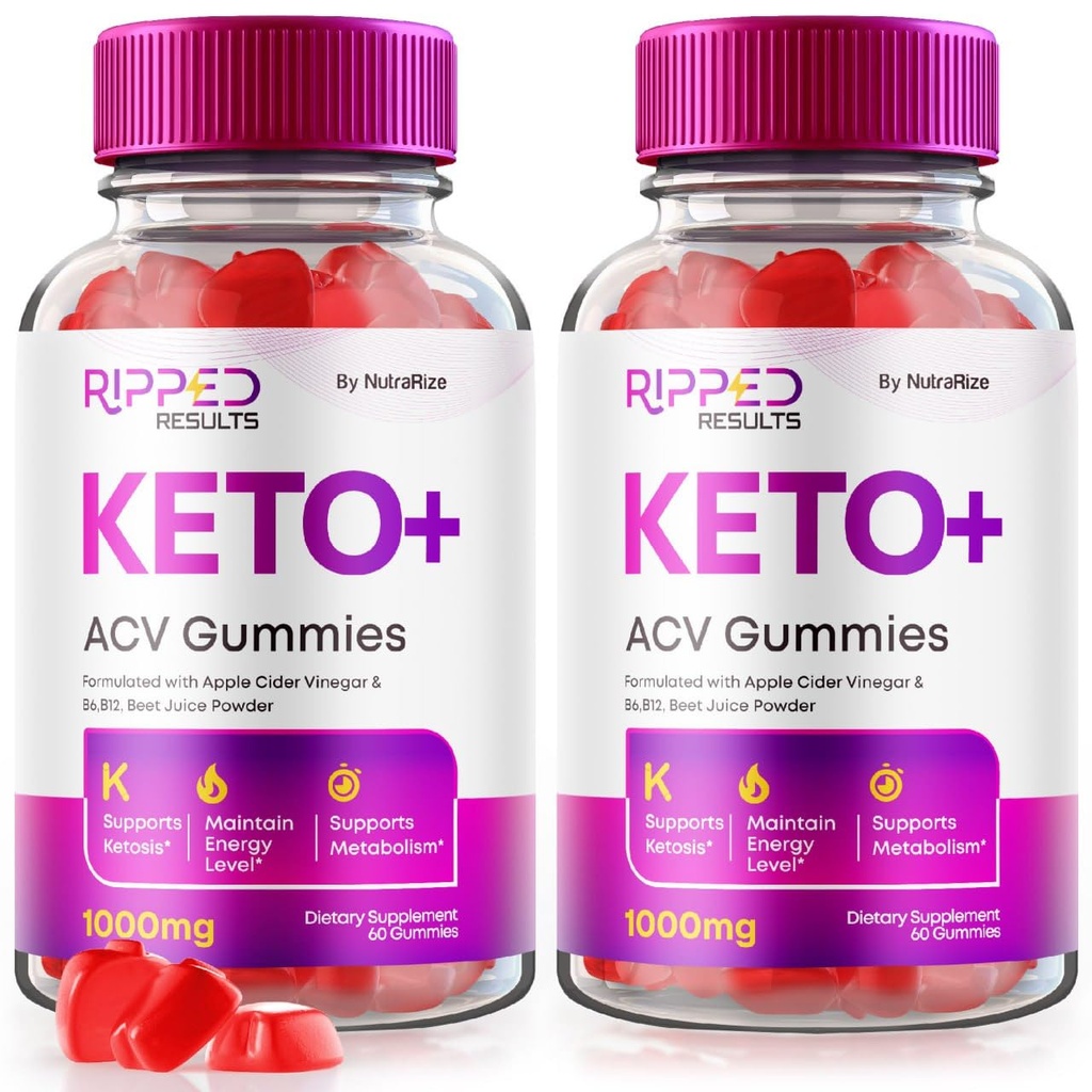 NutraRize (pakke med 2 Rippede resultater Keto ACV Gumies Advanced vægttab, RippedResults Anmeldelser (120 Gumies)