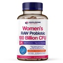 Grossome Wellness Dr. Formuleret Raw Probiotika til kvinder 100 Millioner CFU kapsler med Prebiotika, fordøjelsesenzymer, Godkendt til voksne, Hylde Stabil supplement