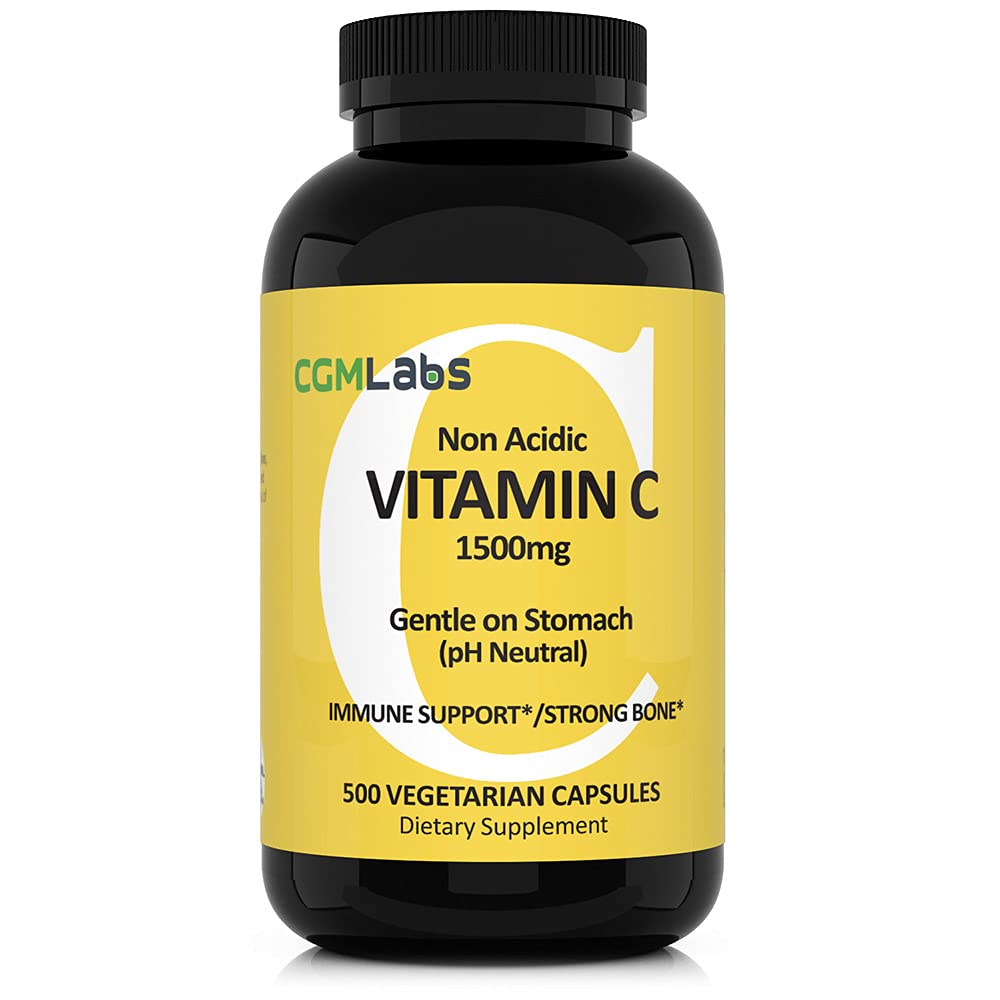 NonAcid C-vitamin Kosttilskud 1500mg med calcium. Forsigtighed på mave, immun- / benstøtte (500)