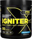ALLMAX IGNITER Sport, Blå Hindbær - 330 g - Præ- workout Formel - med koffein, L-Citrullin, L-Arginin, Creatin & Beta-alanine - Op til 50 Servere