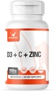 Vitamin Complex w / Vitamin D3, C, K2 og Zink (100 kapsler) - Fylder fri, 3. part testet, Klinisk doseret, Biotilgængelige formularer