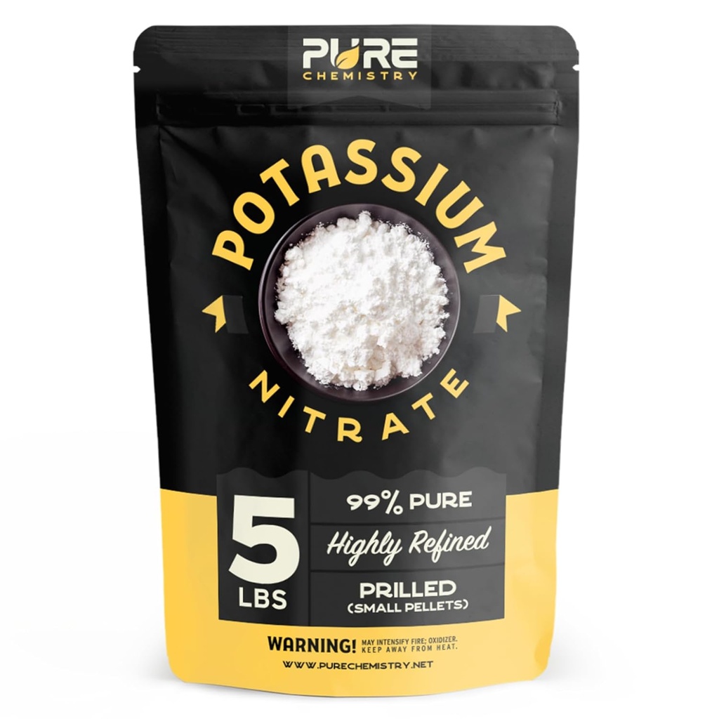 Kalium Nitrat Pellets, 99% Pure, Tree Stump Remover, Gødning til Planter, Græs, Indendørs og Udendørs, Plænepleje, Industrial- Grade, Prished, 5 lbs