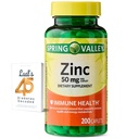 Spring Valley Zink 50 mg, 200 Greve, Kosttilskud Kapsler til immunforsvar, Zinkimmuntilskud, Bundle med Luals 45 Diabetes Decoded