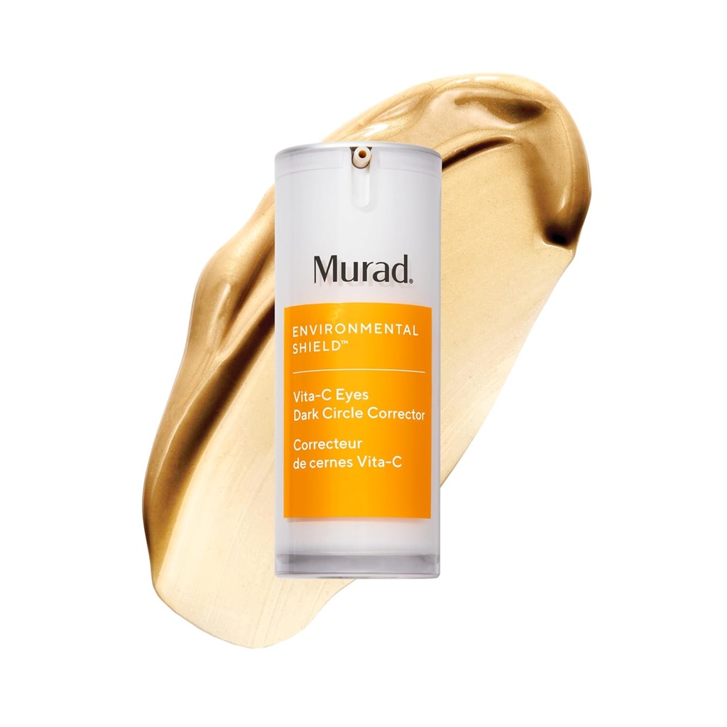 Murad Vita- C Eyes Dark Circle Rector - Gold- Stabilized Vitamin C, Alger, og Cuckumber Eye Serum til lysning, Reducerende Puffiness, og Smoothing Fine Lines - 0.5 Fl Oz