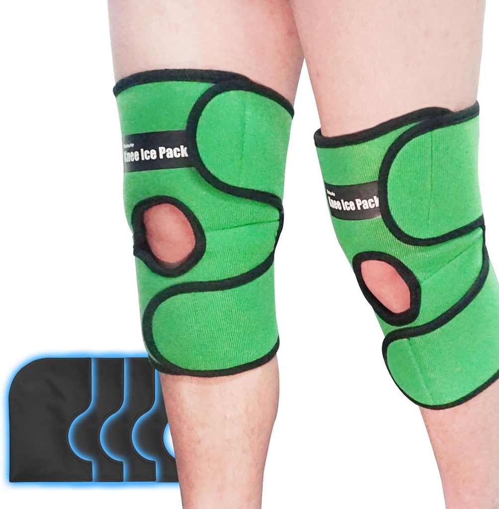 2 Pakker Ice Pack til Knee Genbruges, Gel Hot Cold Pack til Knee Erstatning Kirurgi, Smerte Relief Ice Packs Wraps til Hævelse, Sportsskade, Bursitis, Gigt, Bruises & Sprains fælles smerte