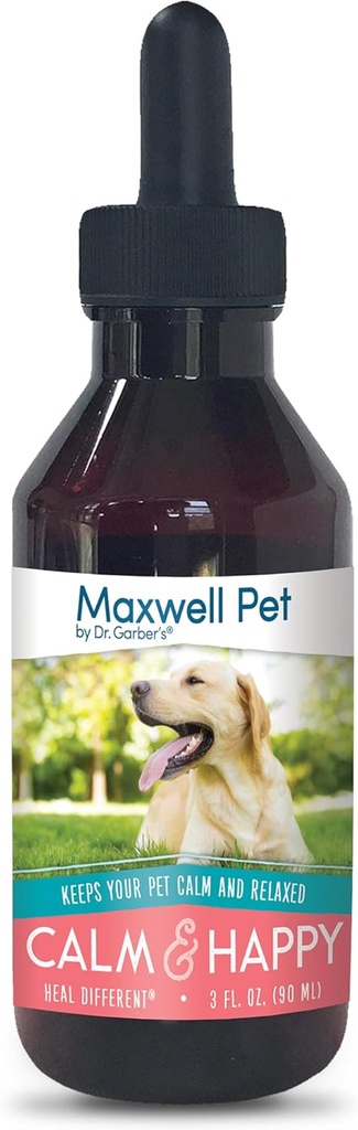 Maxwell Pet af Dr. Garber 's - rolig & Happy; Safe, All Natural, Gemmoreterapi Remedy for Canine Use 124; Stress & Angst Relief for din hund; Giver lindring, Calming Effect