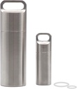HRX Pakke Vandtæt rustfrit stål Pill sag Keychain, Holdbar Lille Pill Box Flaske Holder Hård for mænd Purse Pocket Outdoor EDC værktøj Kit