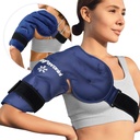 KingPavonini Shoulder Ice Pack Rotator Cuff Cold Therapy, Genanvendelig Gel Ice Pack til skulderskader, smertestillende, hævelse, skulderkirurgi, Tendonitis, Bursitis, Blå, Medium størrelse