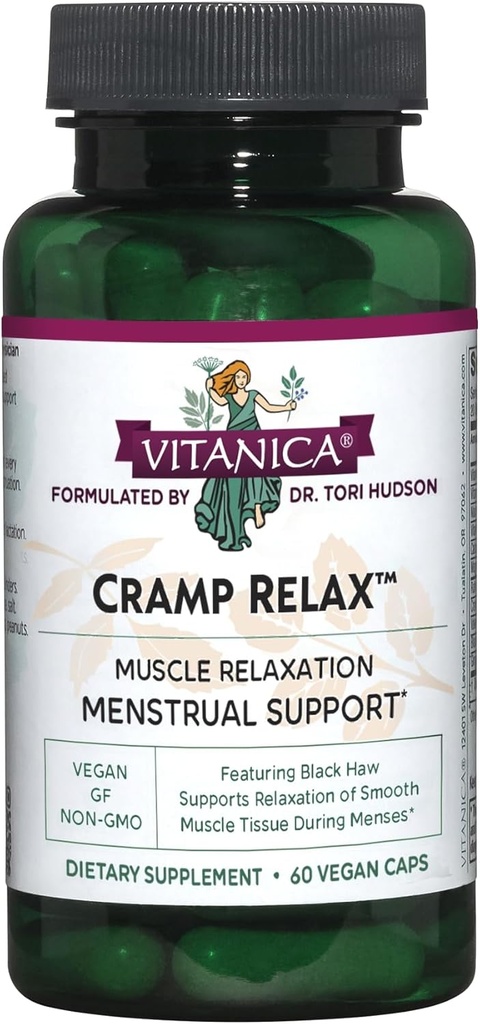 Vitanica Cramp Relax, Menstrual Support, Vegan, 60 Capsules