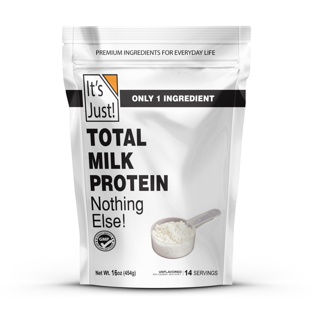 Det er bare! - Total Milk Protein Concentrate Powder, naturligt 80% Casein / 20% Whey, rBSH / RBST Hormone Free, No Added Sugar, MPC-85 (1 Pound, Unflavored)