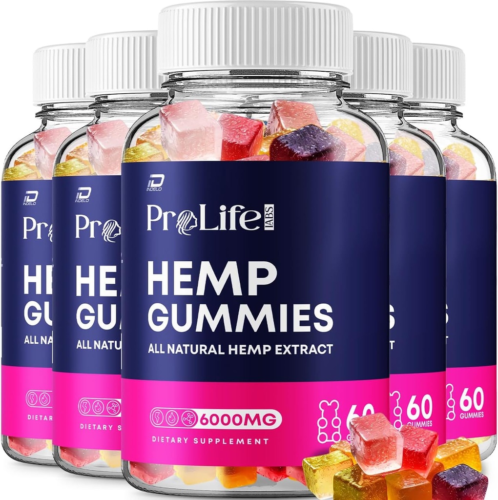 Prolife Hamp Gummies - med Seed Extract Pro Life Labs Hamp Gummies Tinnitus Herbal supplement, Sundhed og Wellness Support, All Natural Prolife Gummies (5 Pack - 300 Gummies)