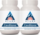 Ayush Herbs Carditone - Natural Supplement for Women & Men, BP Formula, Holistic Heart Supplement with Rauwolfia, Arjuna, Calcium, and Magnesium - 60 Vegetarian Caplets (2 Count)