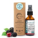 Liquid Calcium Citrate 1000mg & Raw Vitamin C 150mg Liquid Spray Mist for Easy Absorption, Wild Cherry & BlackBerry Flavor, Calcium Supplement, Non-GMO, Gluten Free, Sugar-Free 2oz (60ml)