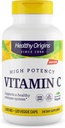 Sund oprindelse C-vitamin 1000 mg (ikke- GMO testet, høj potens, immunforsvar, Vegan), 120 Veggie Caps