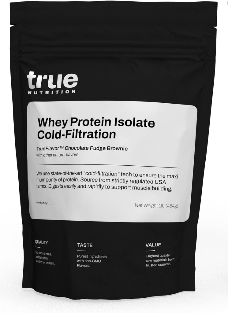 Sand Nutrition - Chocolate Whey Protein Isolate Cold- Filtration -100% Whey Protein Powder -27g Protein per servering - Blander nemt og smagfuldt - Tredjeparts testet - Chocolate Fudge Brownie - 1lb