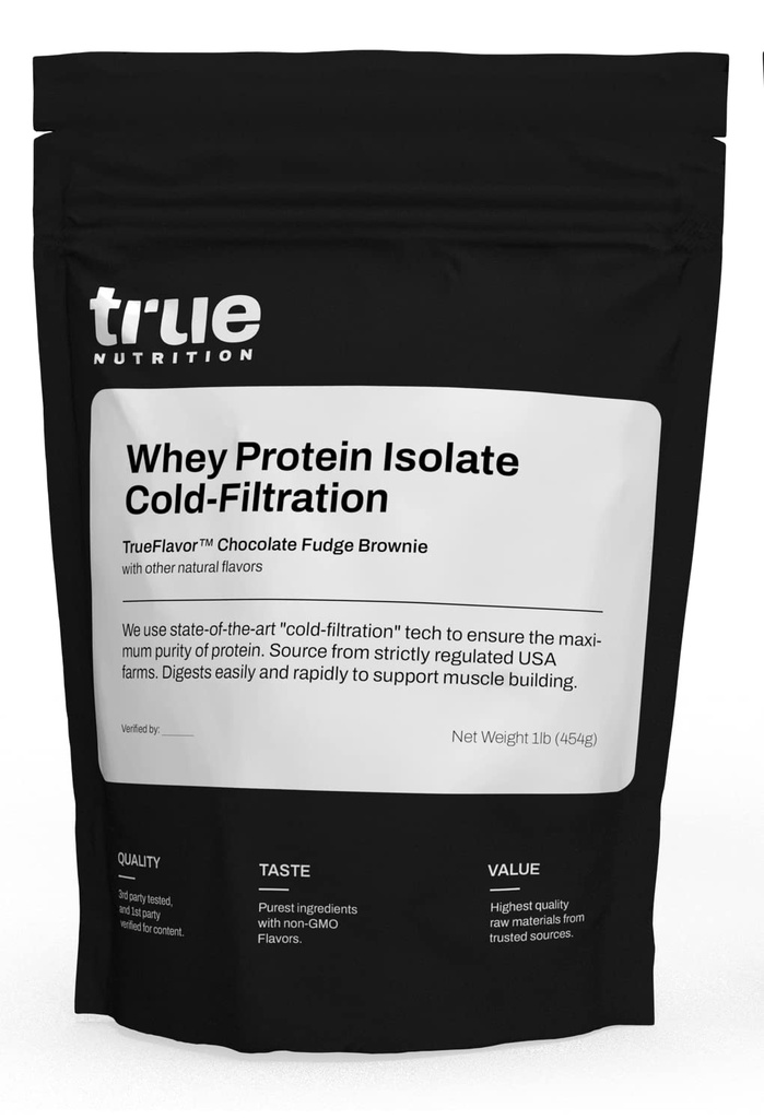 Sand Nutrition Whey Protein Isolate Powder - Cold- Filtreret, 27g Protein per Serving - Understøtter muskelvækst & Inddrivelse - Keto, Gluten Free, Lactose Free, Non- GMO - Chokolade Fudge Brownie - 1lb