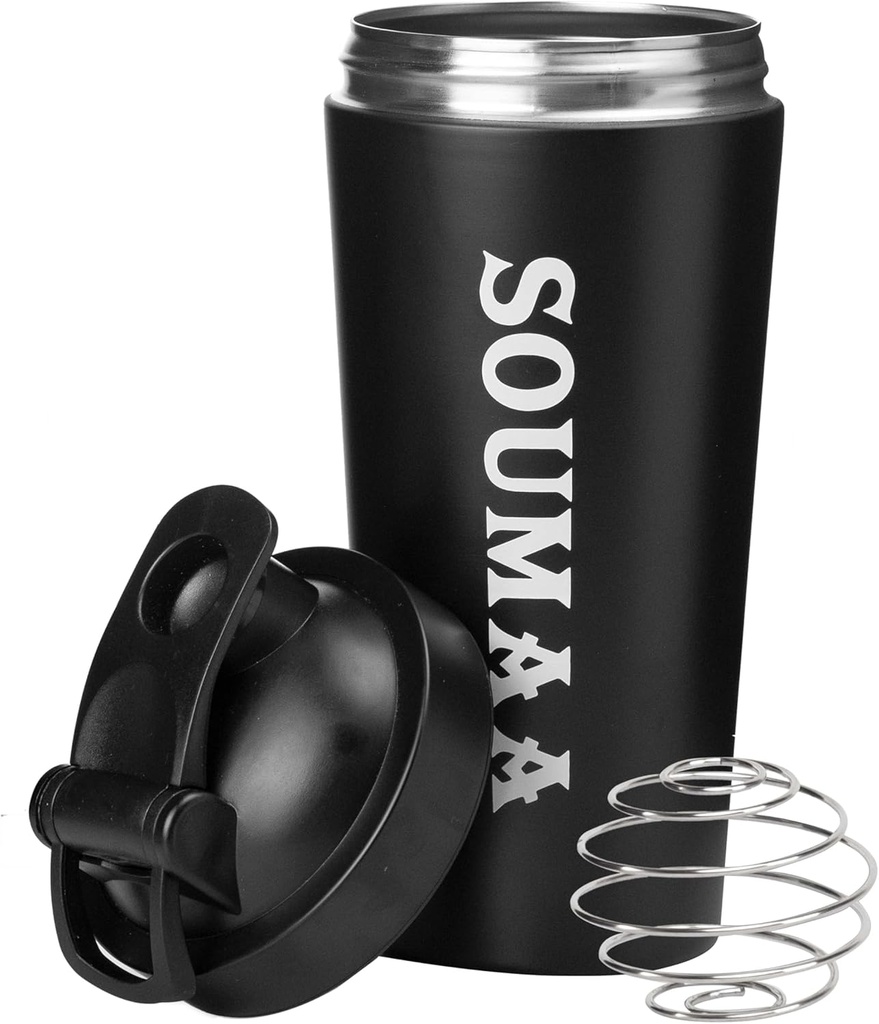 Isoleret rustfrit stål Protein Shaker Flaske med wire blanding Ball- 24oz Isoleret Shaker Flaske til blending Protein Powders, Smoothie Blanding, Supplement Blanding og for præ-workouts