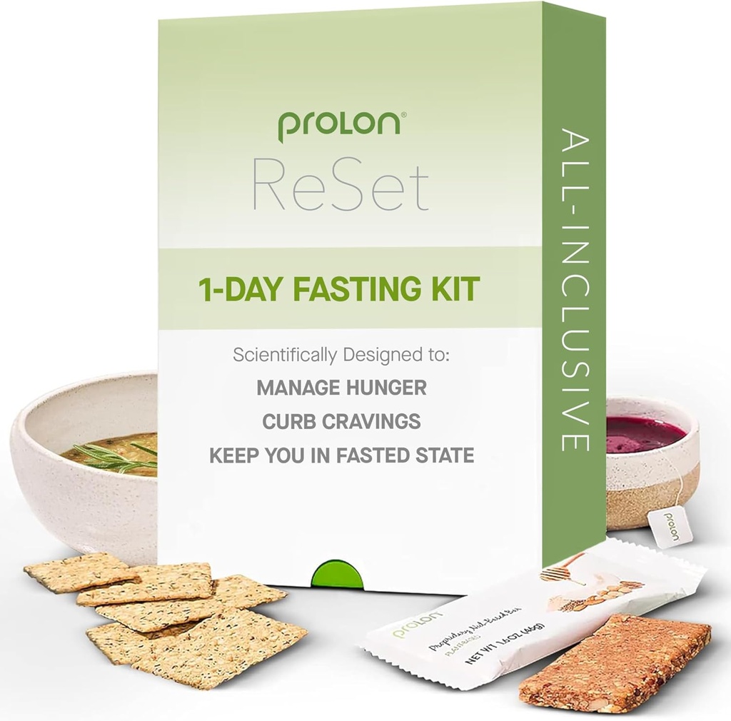 Prolon 1-Day Reset Fasting Kit | Fast with Food | Supports Healthy Aging & Weight Management | Low-Calorie, Plant-Based Meals & Snacks | Developed to Not Break Your Fast (1-Day Kit)