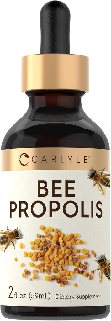 Carlyle Bee Propolis Tincture Drops Shut 124; 2 Fl Oz Shut 124; Liquid Extract Shut 124; Non- GMO, Gluten Free Supplement