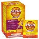 Metamucil On- the- Go, Daily Psyllium Husk Powder Supplement med Real Sugar, 4-in-1 Fiber for fordøjelsessundhed, Orange Glat smag drik, 2 pakke x 30 tæller = 60 pakker i alt